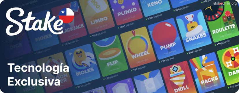 Stake en Chile ofrece un catálogo de juegos que presentan un RTP