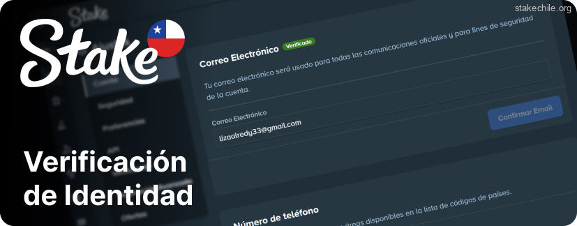 La verificación KYC confirma la identidad en Stake