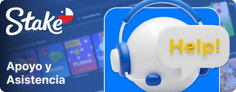 Stake iene un chat en vivo disponible 24 horas al día